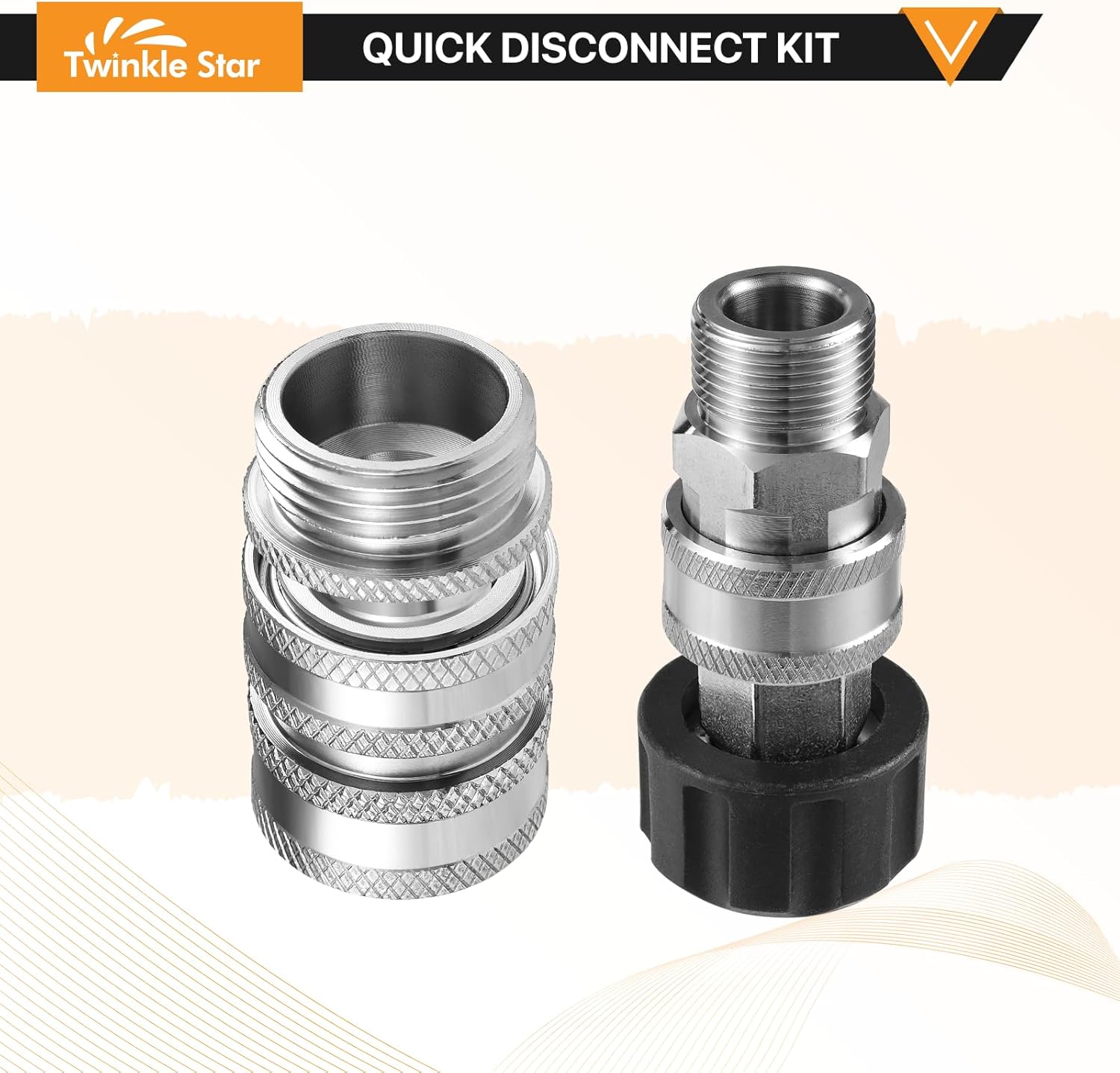Detalle 2 de Twinkle Star TWIS3834GM-S Pressure Washer Adapter Set, 8 Sets, 5,000 PSI