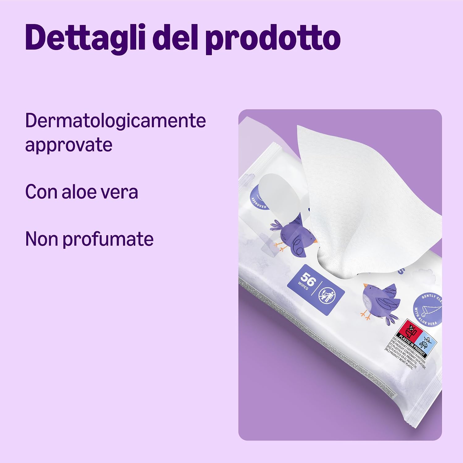 Detalle 1 de Amazon 1008 Salviettine Ultra Sensitive 18x56