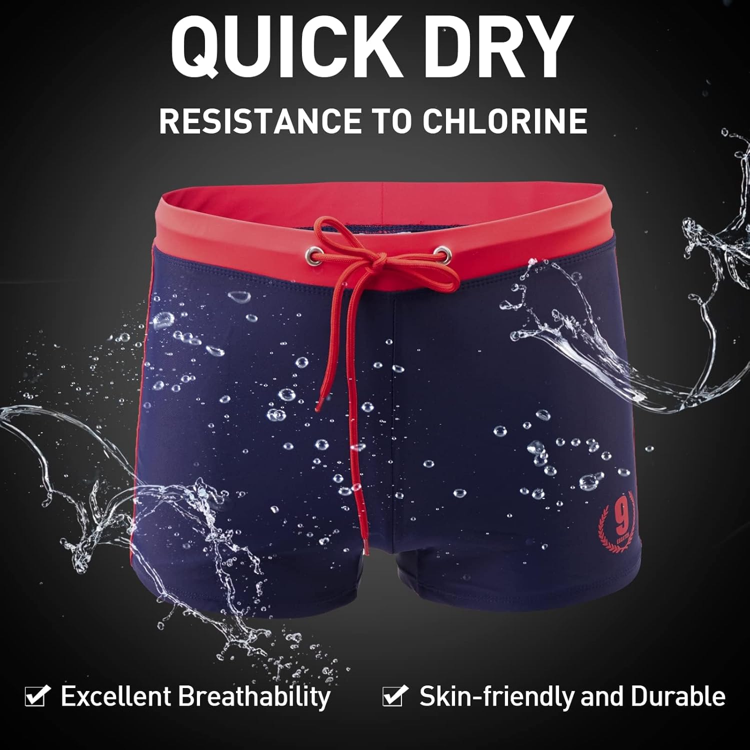 Thumbnail 2 de Arcweg Badehose Herren Eng Kurz Badeshorts mit Tunnelzug – UV-Schutz, schnell trocknend