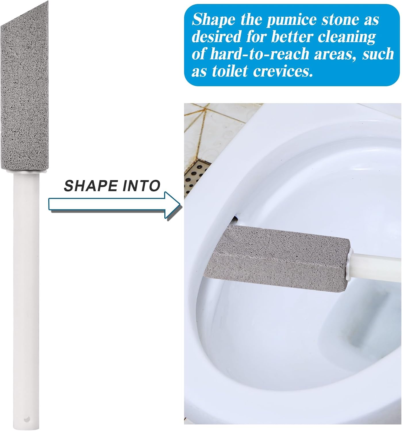 Detalle 2 de 5 Packs Pumice Cleaning Stone with Extra Long Handle
