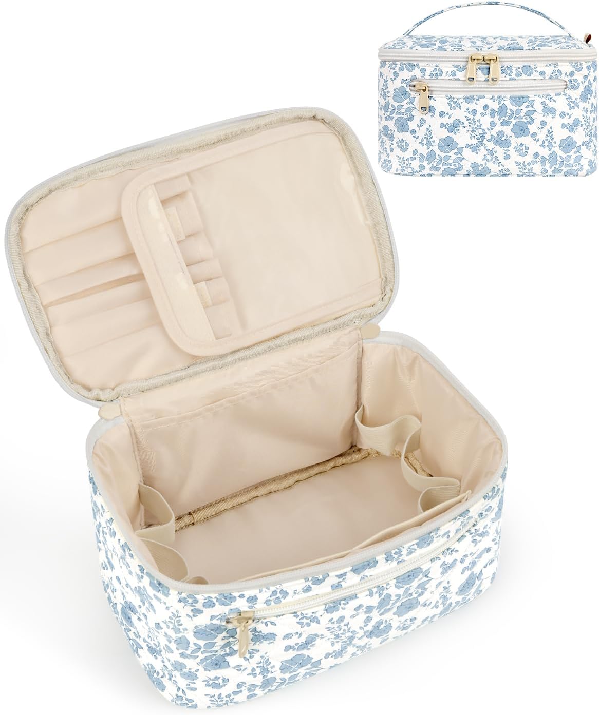 Detalle de Travel Makeup Bag with Brush Compartment 23.5cm