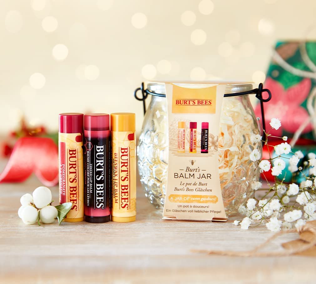 Detalle 2 de Burt's Bees Lippenpflege im Honigtöpfchen – Geschenkset mit Honigglas