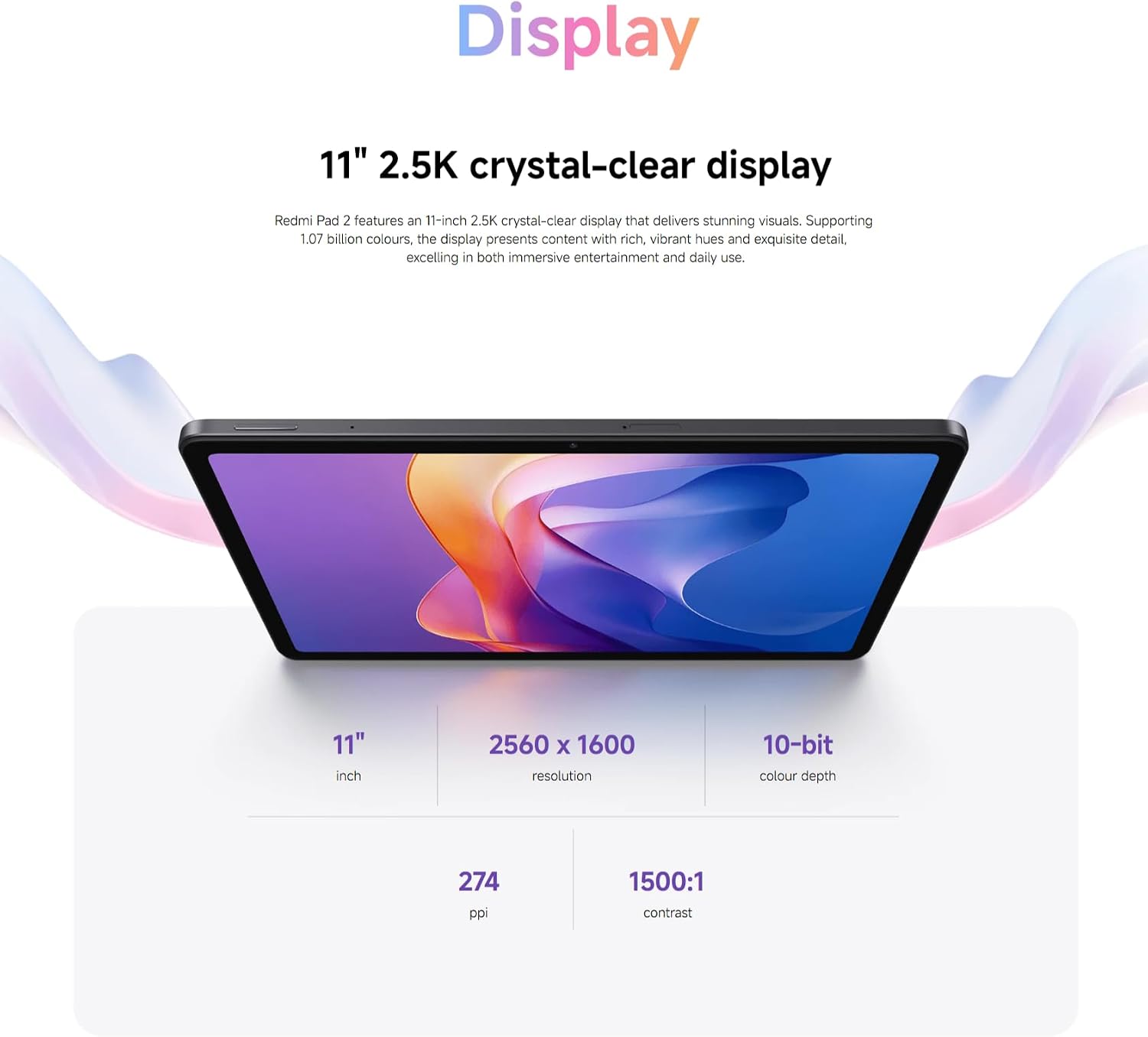 Detalle 2 de XIAOMI Redmi Pad 2 128GB 9000mAh