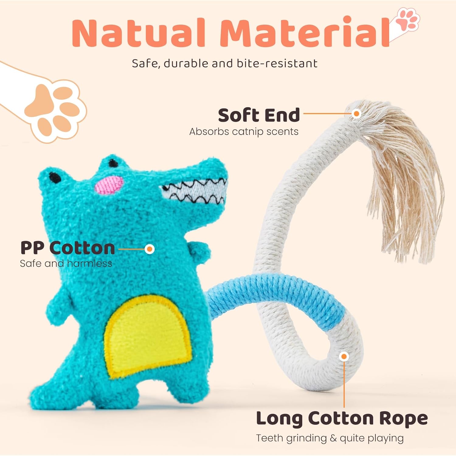 Detalle de winbarry Cat Toys catnip chew toy for kittens 🐱