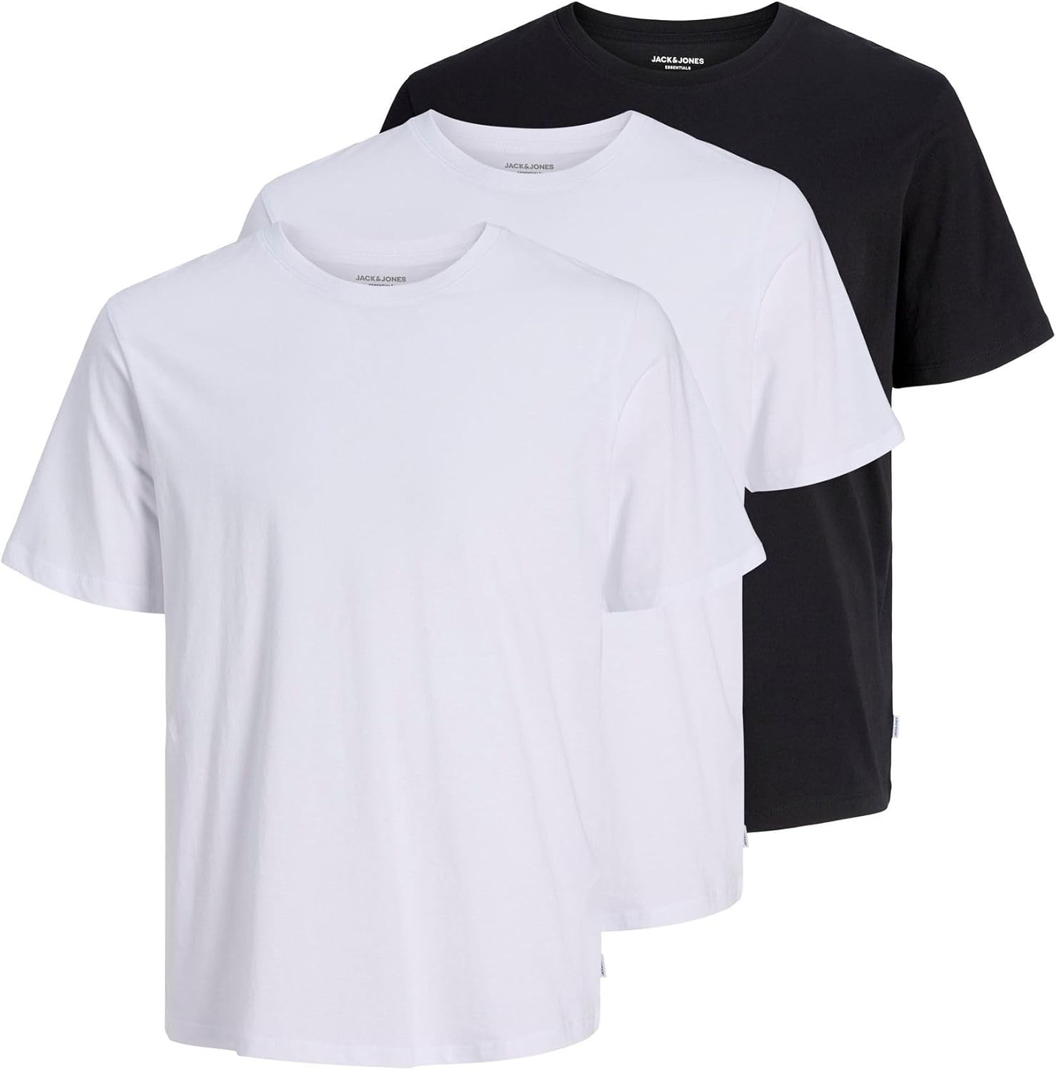 Detalle de JACK & JONES Jjeorganic Basic Tee Ss O-neck 3pk Mp – tre T-shirts med rund hals