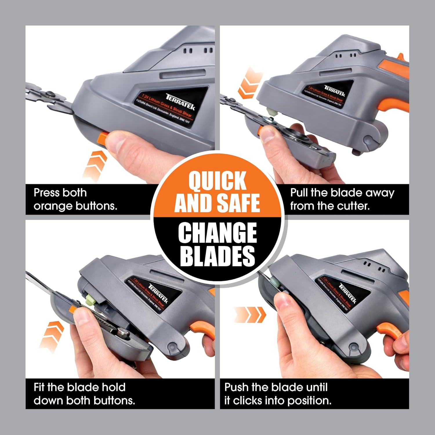 Thumbnail 5 de Terratek 2 IN 1 7.2V Cordless Hedge Trimmer