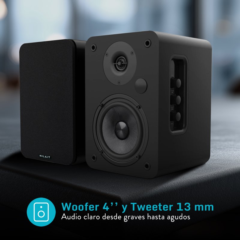 Thumbnail 2 de Nilait Hiphoniq Altavoces Bluetooth madera 80 W negros