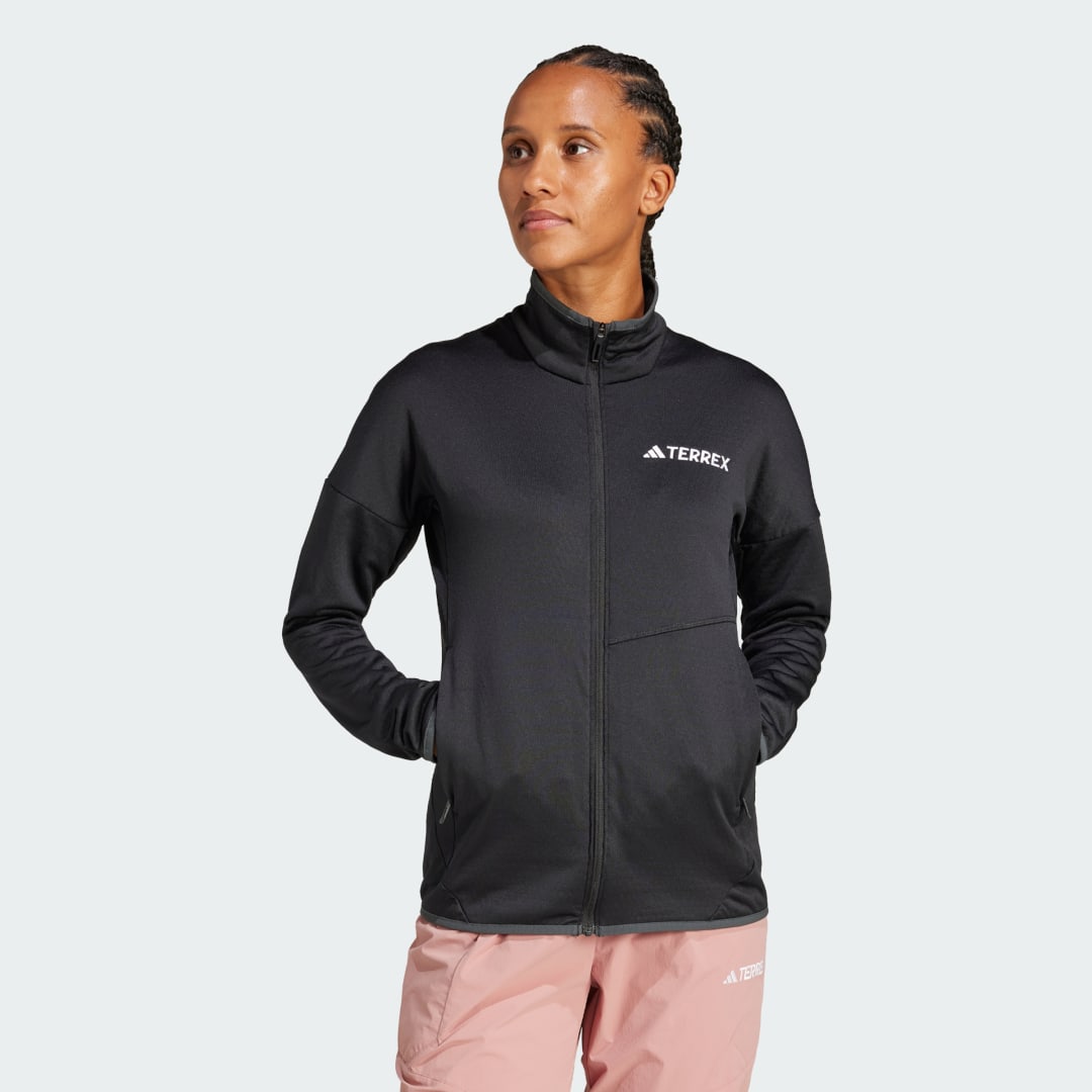 Detalle de Chaqueta Terrex Xperior Climawarm Light Fleece de Adidas — Negro