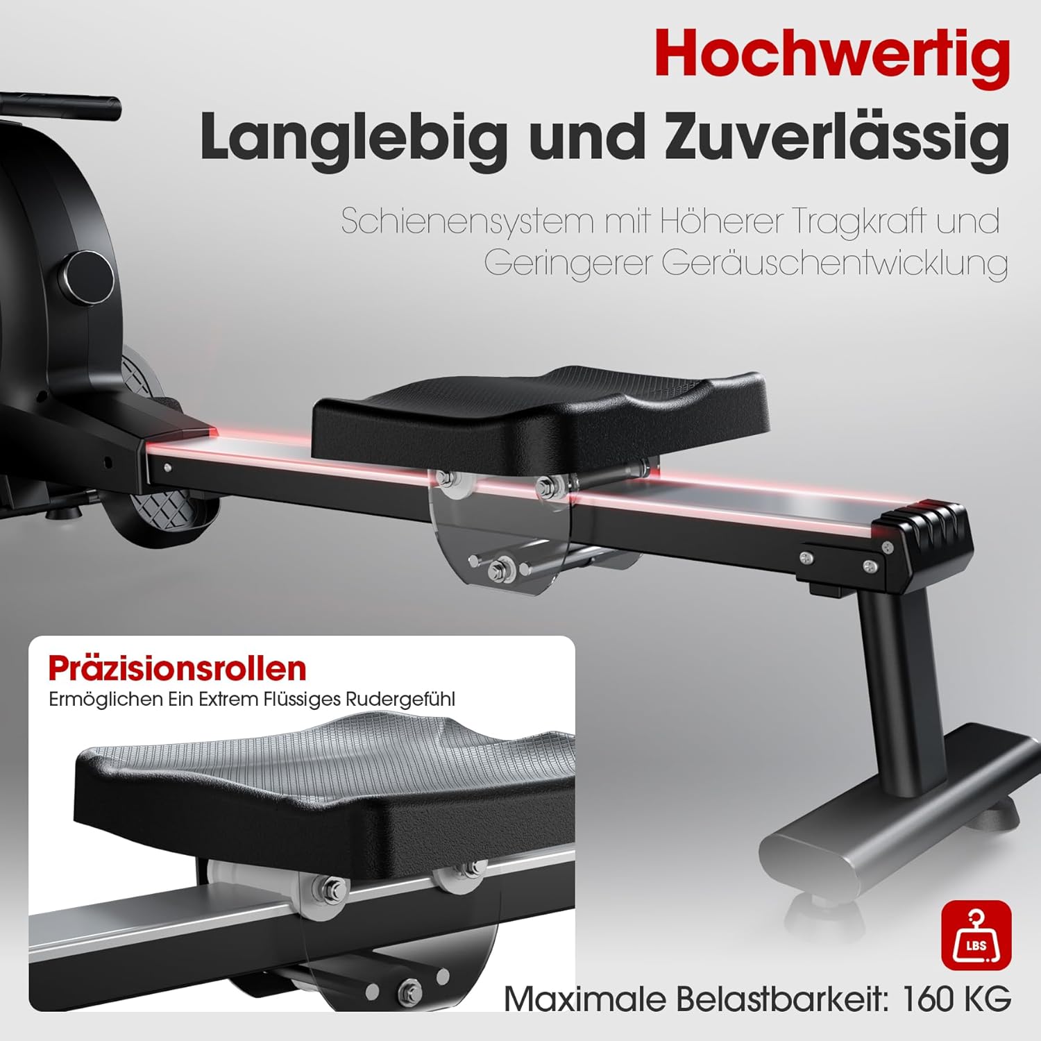 Thumbnail 5 de Wenoker Magnet-Rudergerät für Zuhause (16/32 Stufen), mit Bluetooth & App-Steuerung