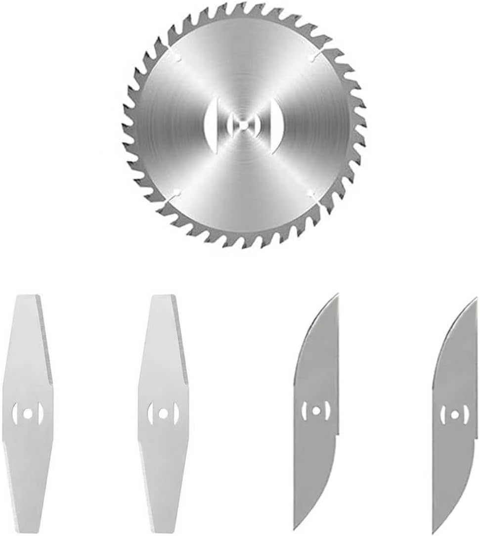 5 Pack Cordless Strimmer Blades – Metal Weed Wacker Replacement Blades Set for Garden Maintenance