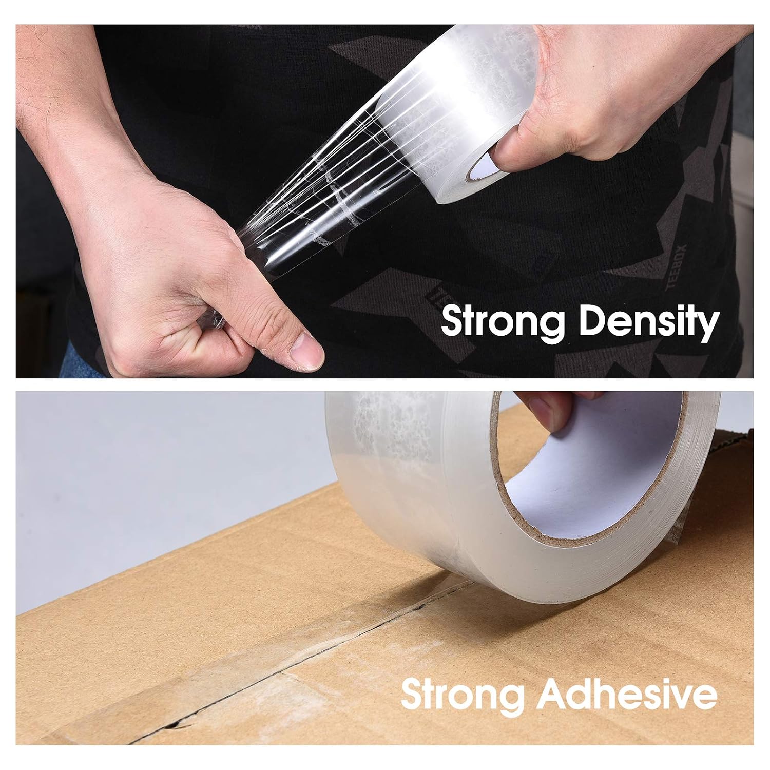 Detalle de Pacific Mailer PMG2989-6 Clear Packing Tape, 6 Rolls, 2-Inch, 2.7 mil