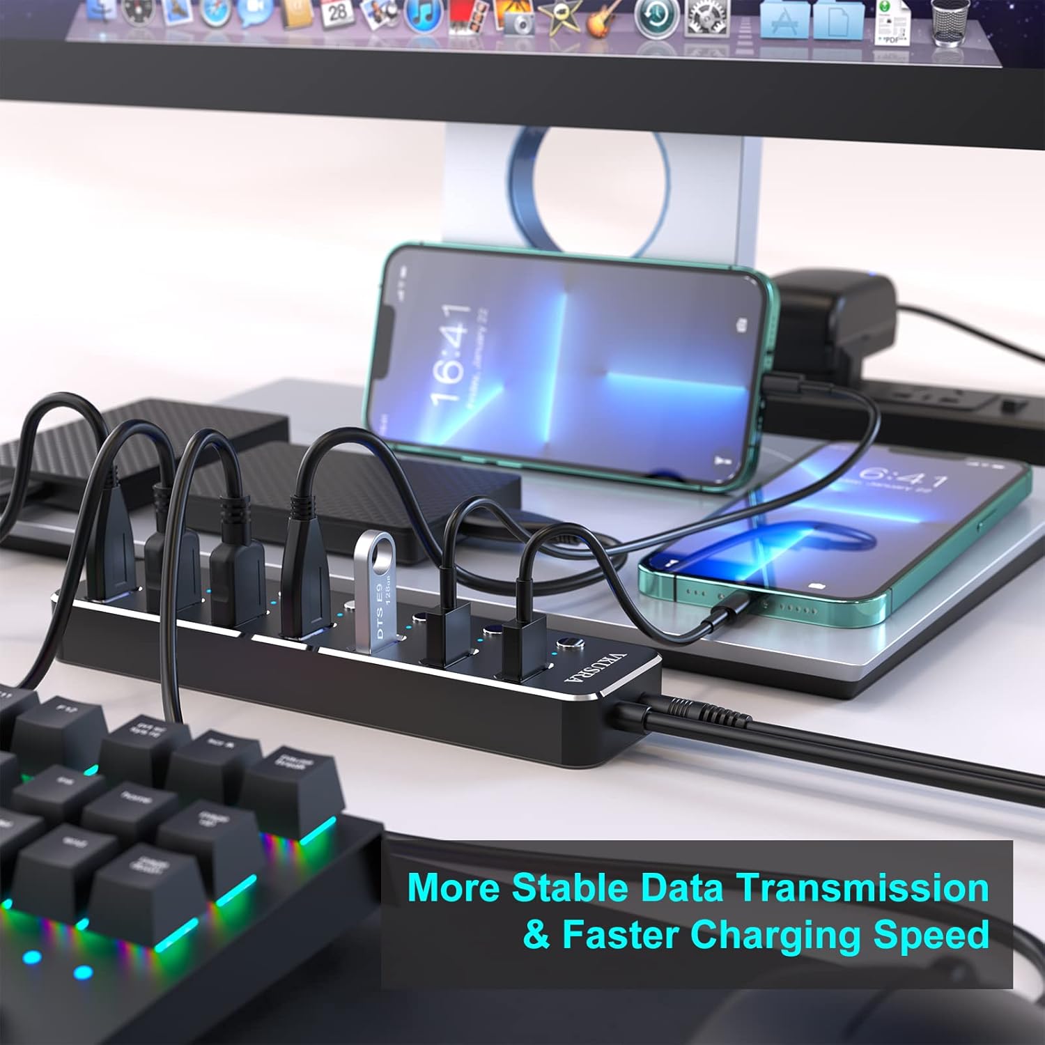 Thumbnail 3 de VKUSRA USB Hub 3.0 7 Ports