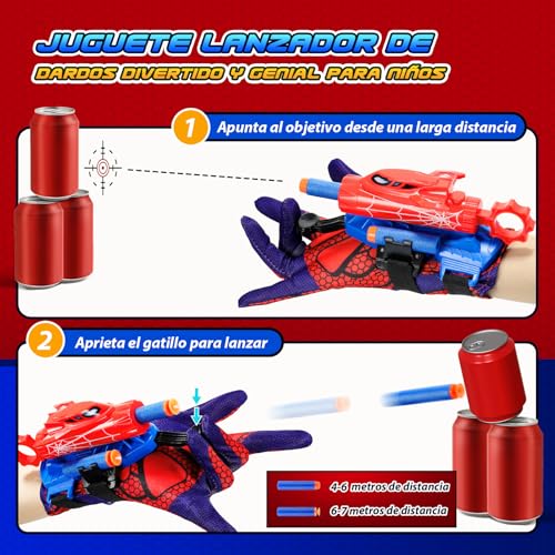Thumbnail 1 de Braxel Juguetes Niños 5-12 Años: Lanzadores Telarañas con Guantes y Dardos Seguros