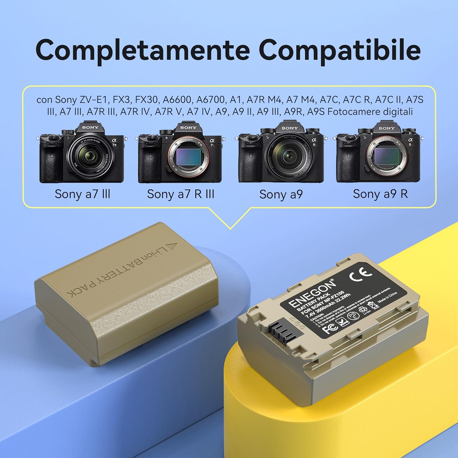 Thumbnail 1 de ENEGON NP-FZ100 Caricabatterie rapido 20W