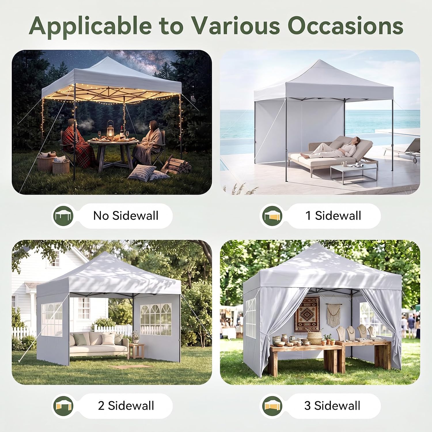 Detalle de Aoxun Pop-Up Canopy 10x10