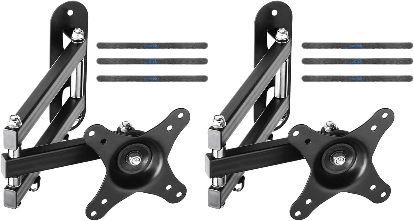 Detalle de Suptek MA2720-2 TV Wall Mount: Full Motion Dual Pack for 15-32" TVs (VESA 75x75 / 100x100)