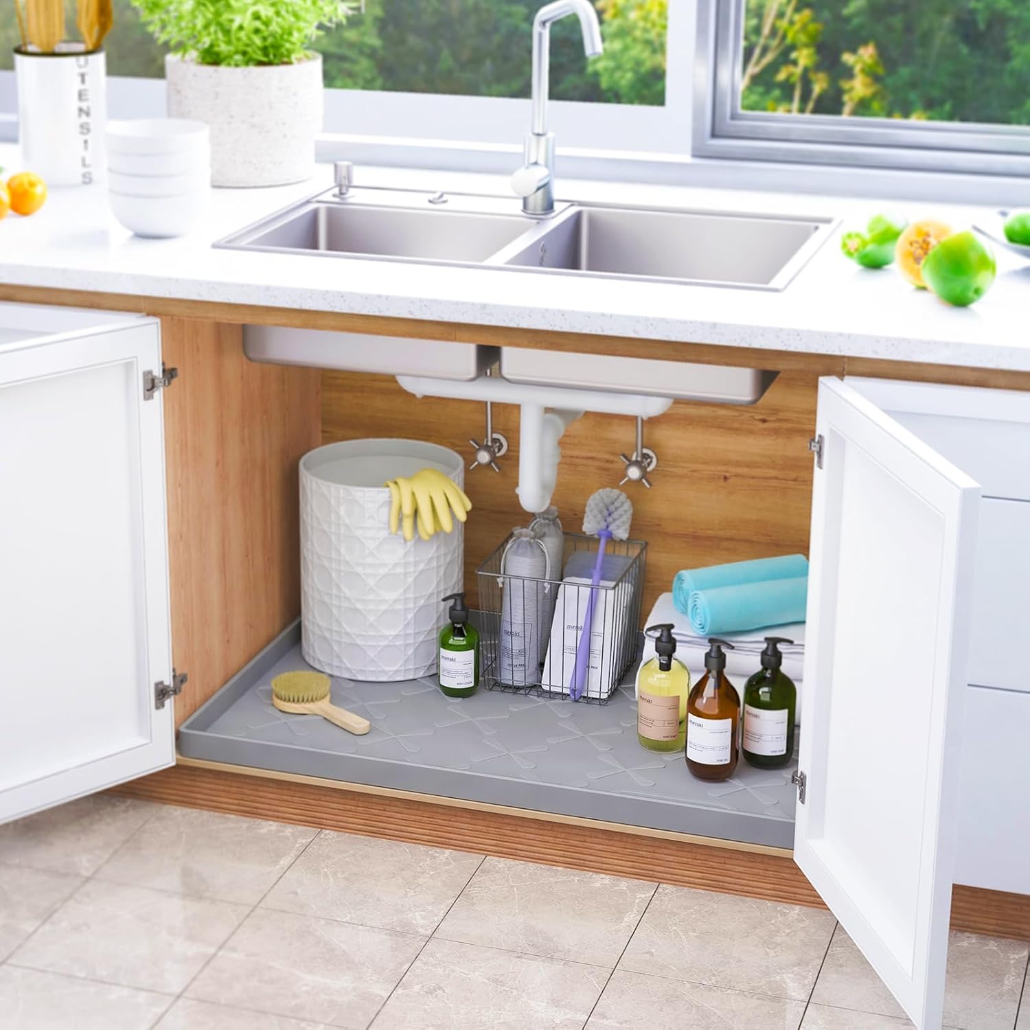 Thumbnail 1 de SIKADEER 34" x 22" Under Sink Mat 🧽