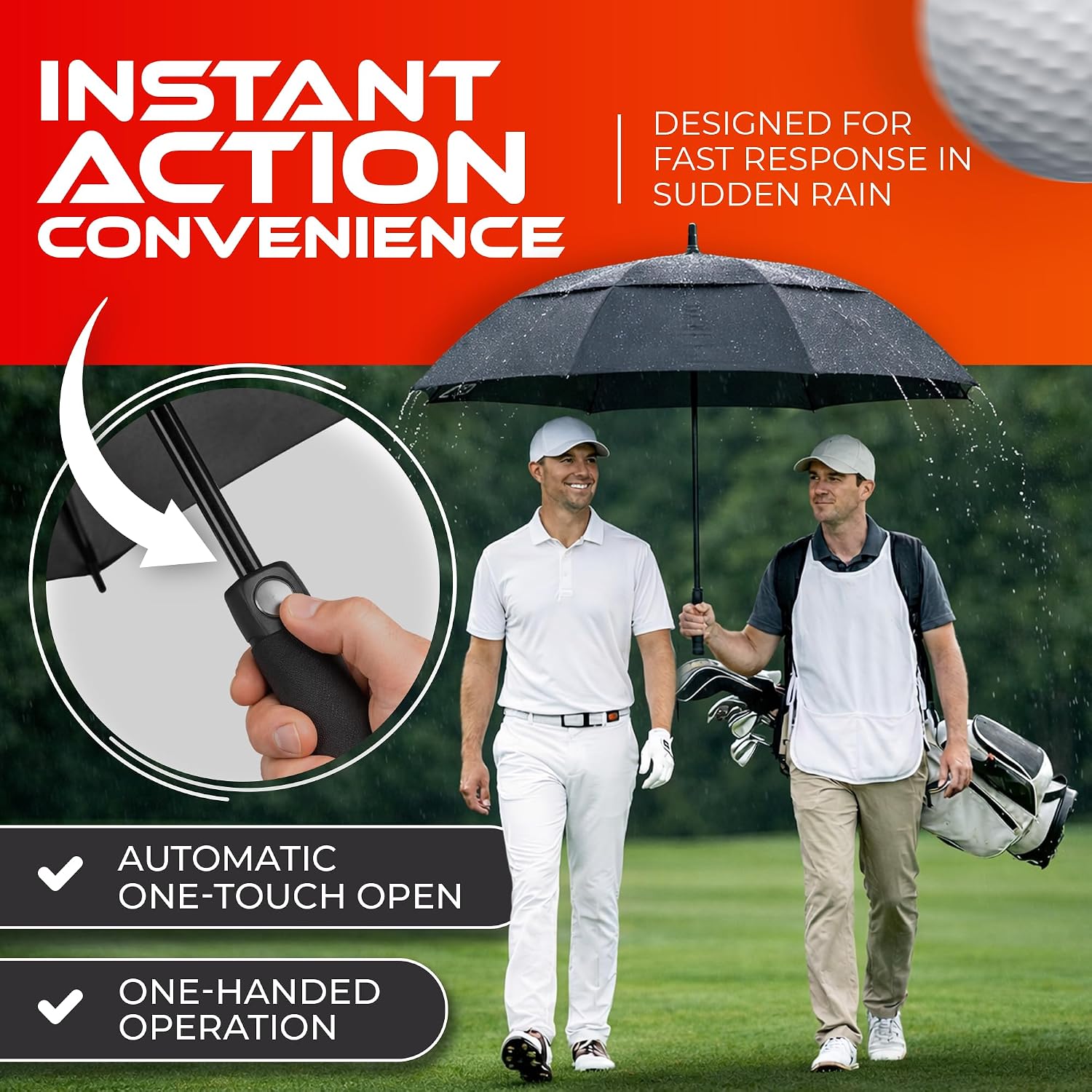 Detalle de 60 Inch Golf Umbrella Automatic Open