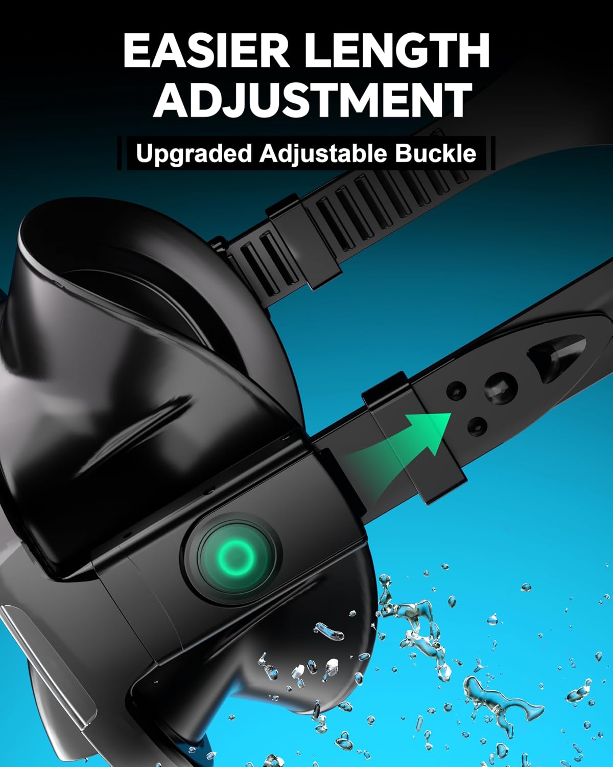 Detalle 2 de G2RISE SN05 Snorkel Set Adults: Anti-leak Mask, Dry Top Snorkel with Tempered Glass Lenses