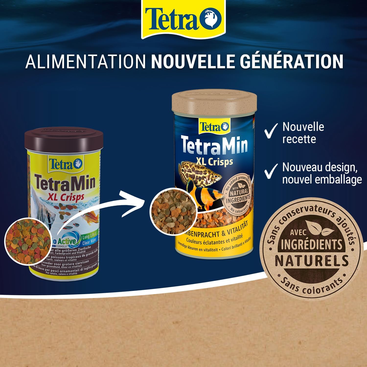 Thumbnail 1 de TetraMin XL Crisps Nutri Evolution – Aliment complet en pétales pour poissons tropicaux de grande taille