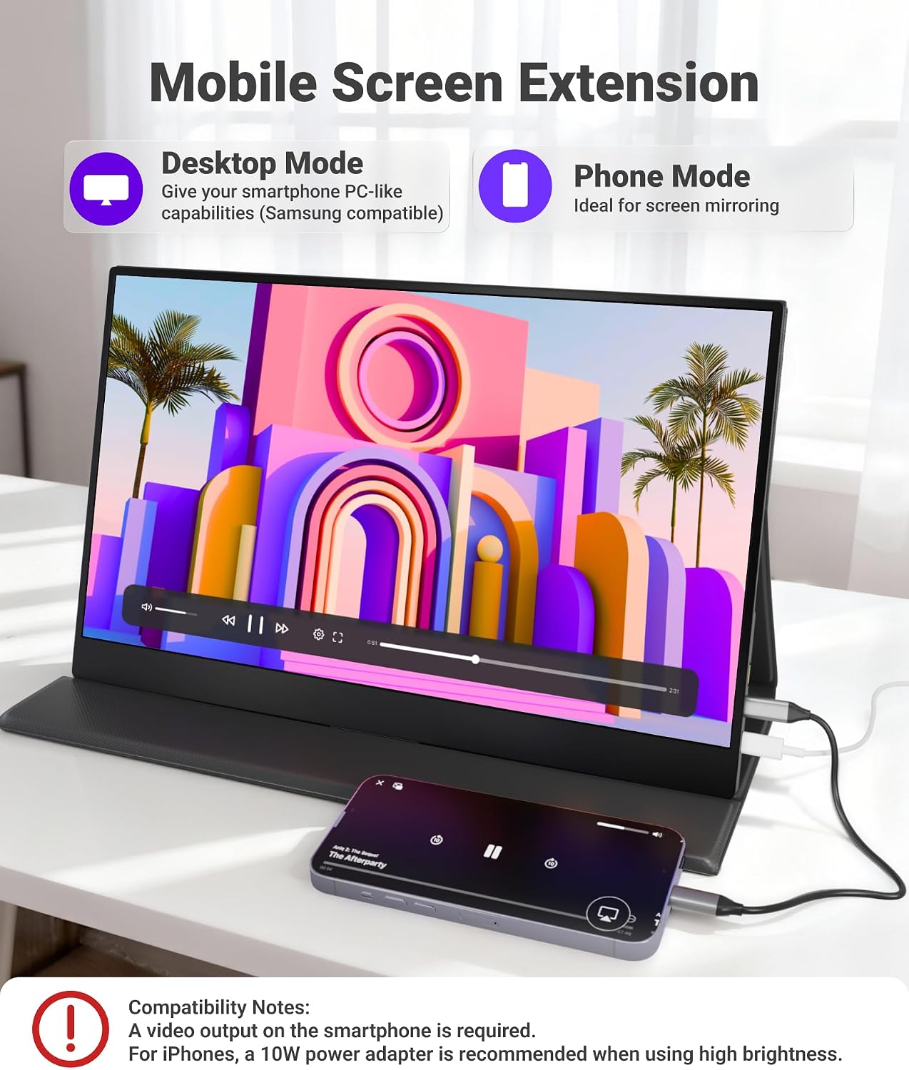 Detalle de Ingnok 15.6-inch Portable Touchscreen Monitor with USB-C/HDMI and 360° Kickstand