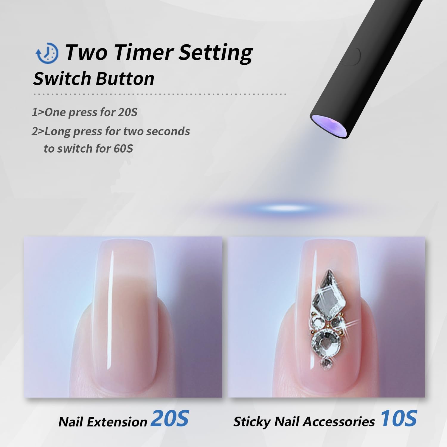 Thumbnail 1 de UV LED gel nail lamp 365+405nm