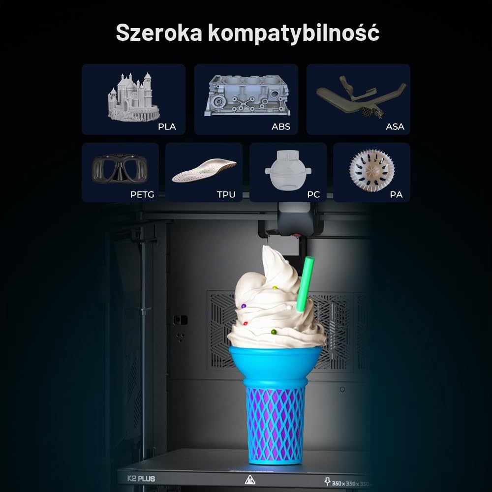 Detalle de Creality K2 Plus PEI matte Plattformplatte – matowa płyta PEI do druku 3D