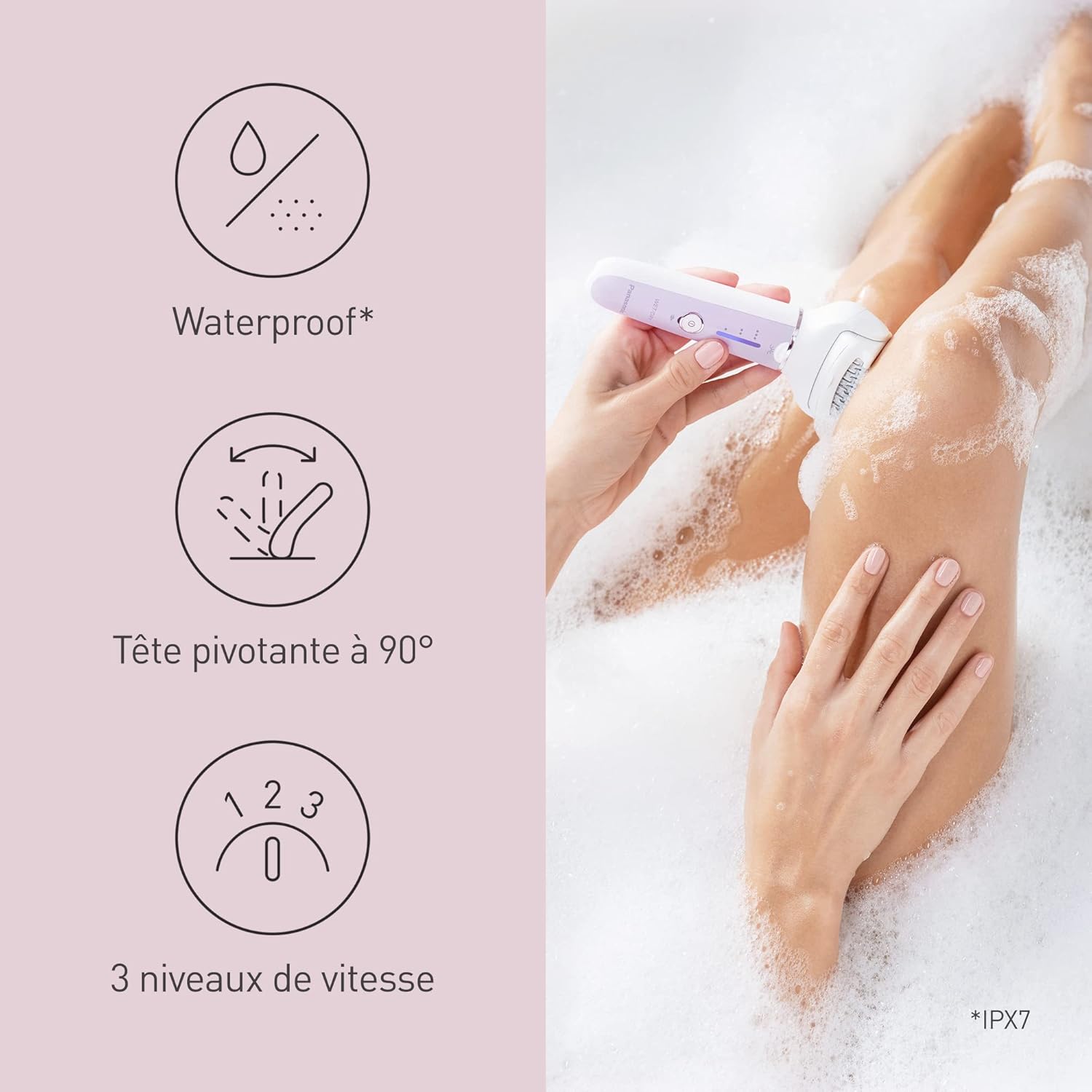 Thumbnail 4 de Panasonic ES-EY30-V503 épilateur Wet & Dry sans fil double disque (60 pinces) violet