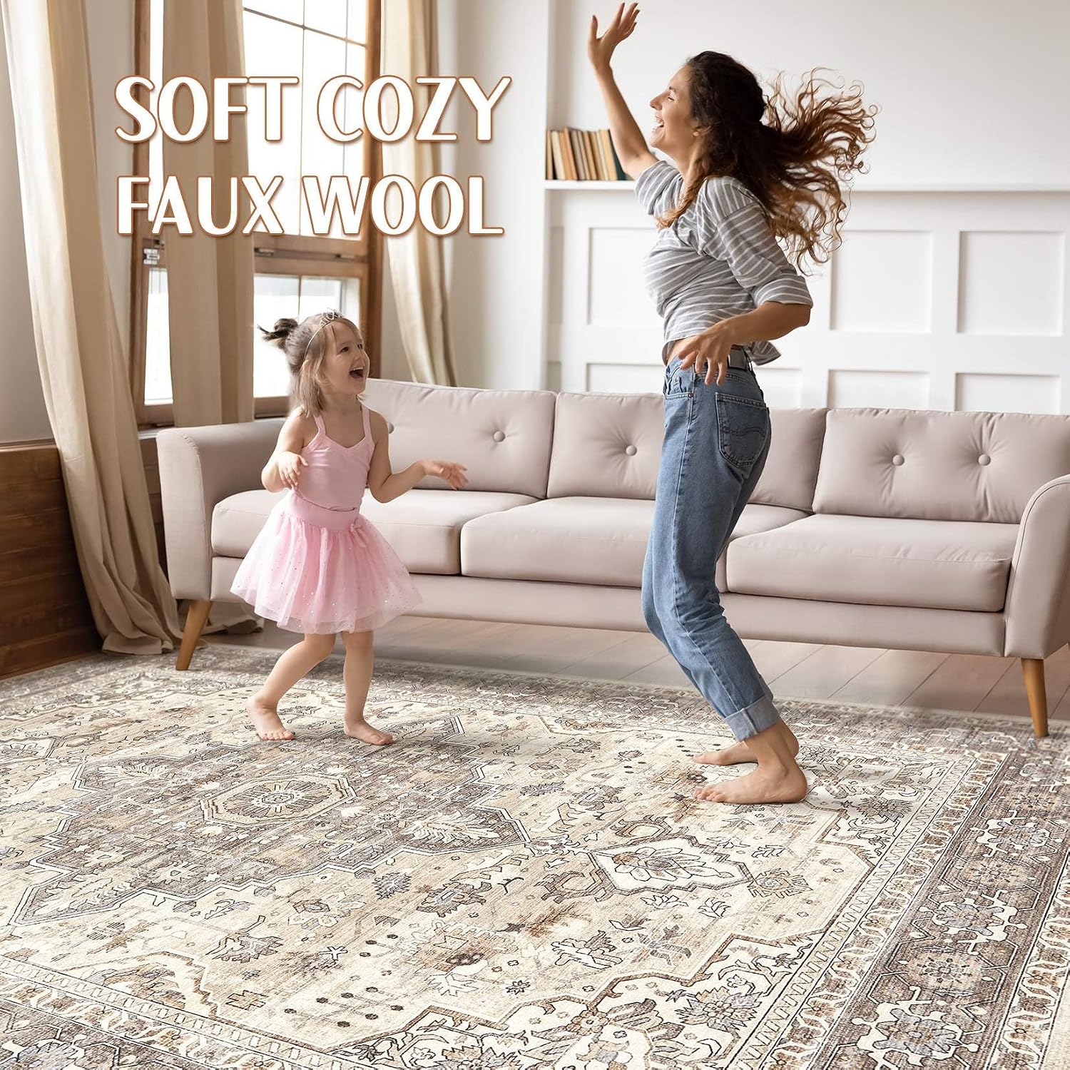 Thumbnail 2 de LOONGRUG 12x18 Washable Rug