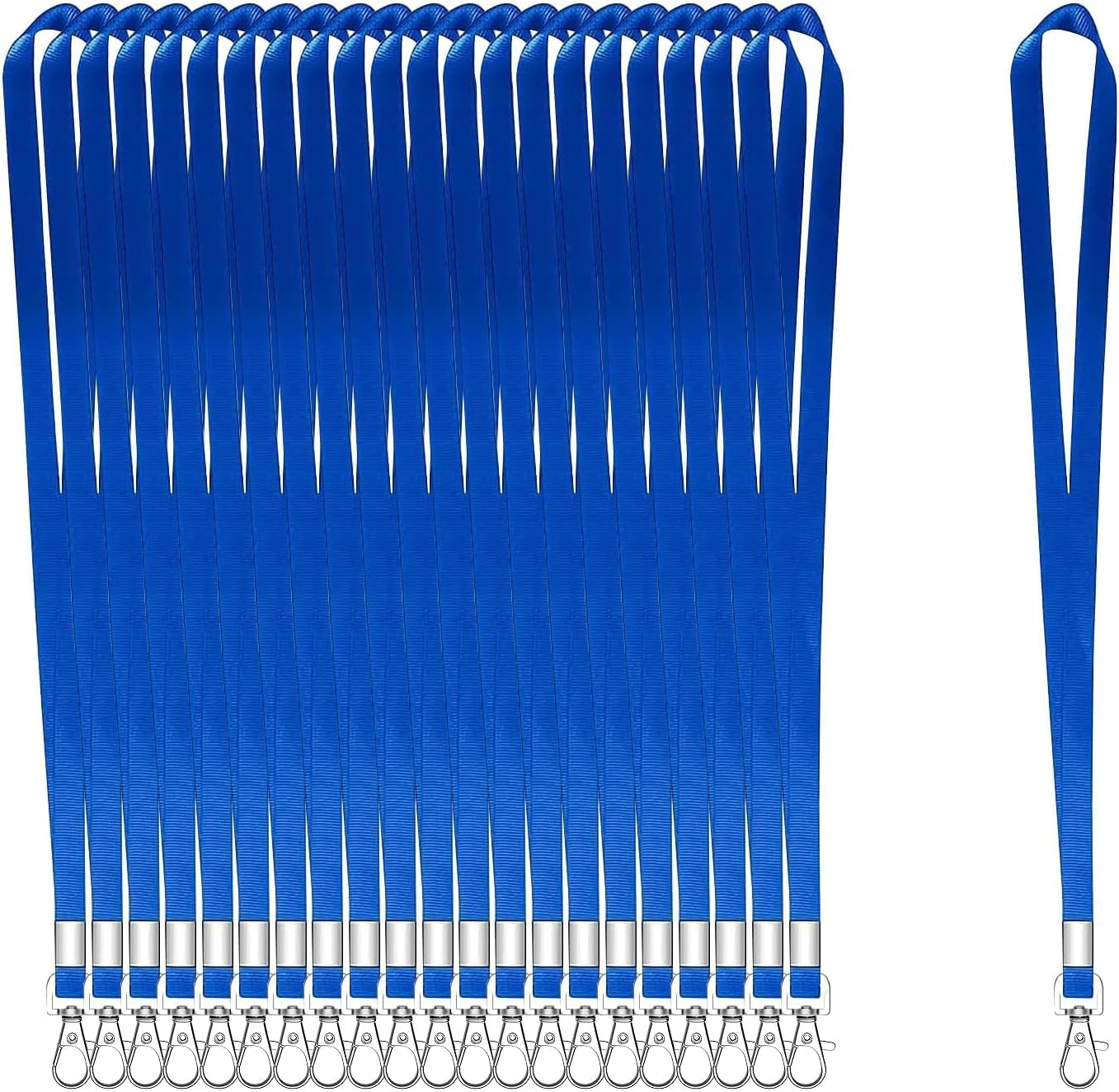 Detalle de XHDA 100PCS Blue Lanyards 45 cm
