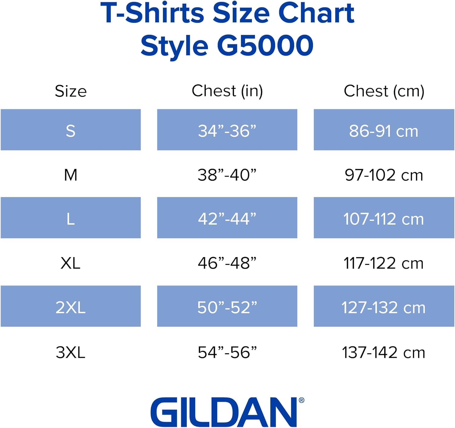 Detalle de Gildan Adult Heavy Cotton T-Shirt (Style G5000) — Classic Fit, Versatile Everyday Tee