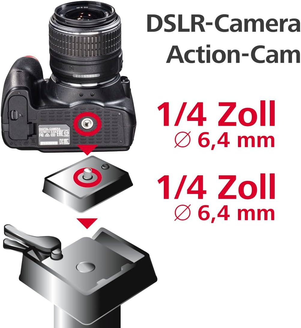 Thumbnail 1 de Hama 4154 Quick Release Plate for Tripods Star 61/62/63 with Video Locating Pin (Black)