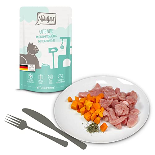 Thumbnail 4 de MjAMjAM Premium Nassfutter für Katzen – Probierpaket, 12 x 125 g (getreidefrei, viel Fleisch, Monoprotein)