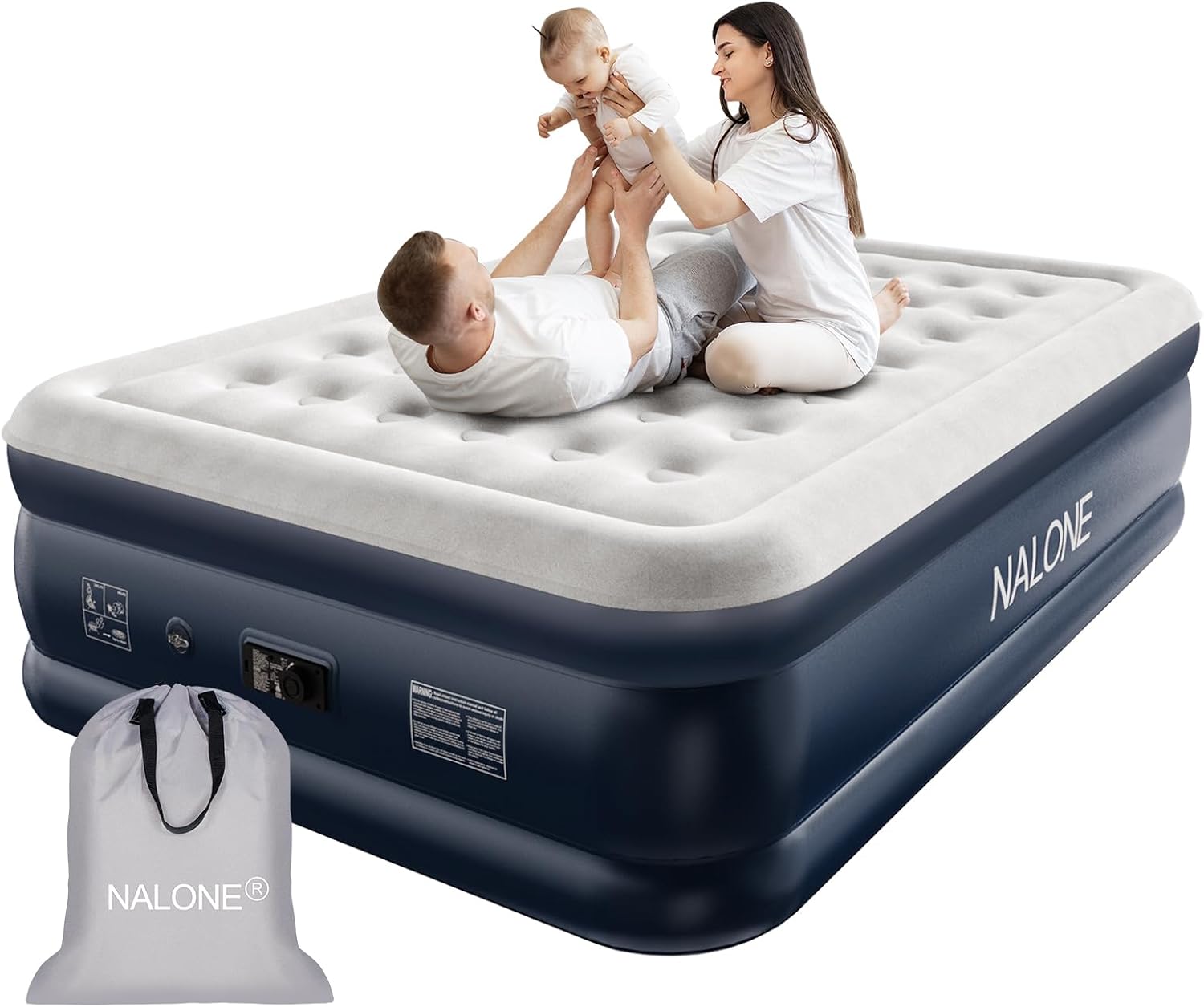 Detalle de NALONE Colchón Hinchable con Bomba - Ideal para Invitados