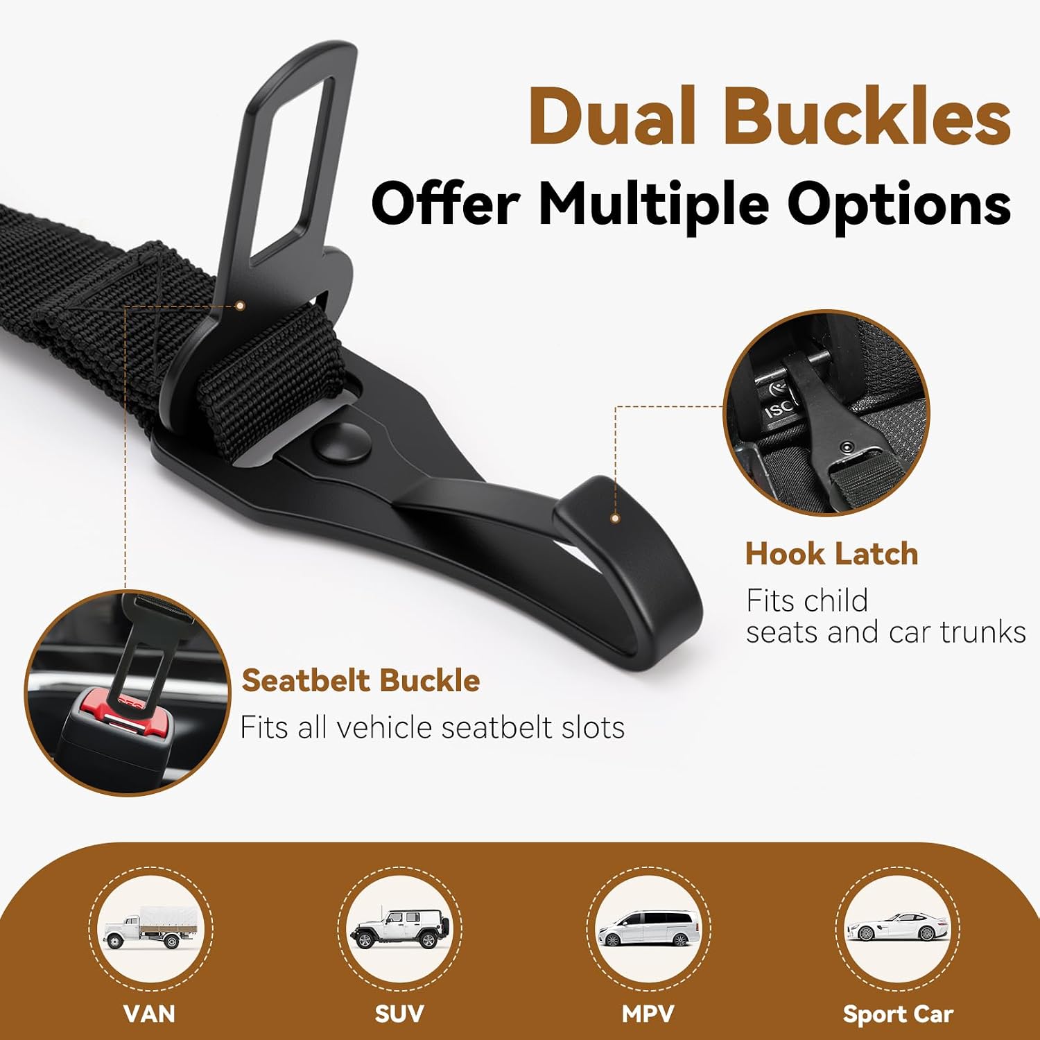 Detalle 2 de Tivray Dog Seat Belt, Nylon