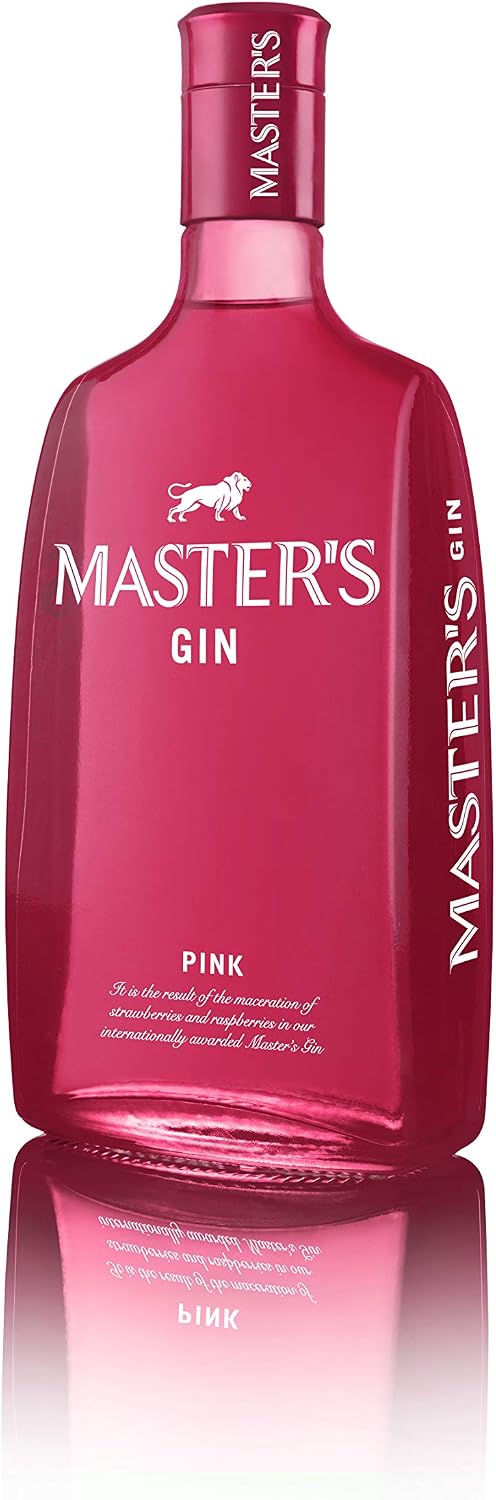Detalle 2 de Master's London Dry Gin Pink - Ginebra Rosa de 700 ml 🍓