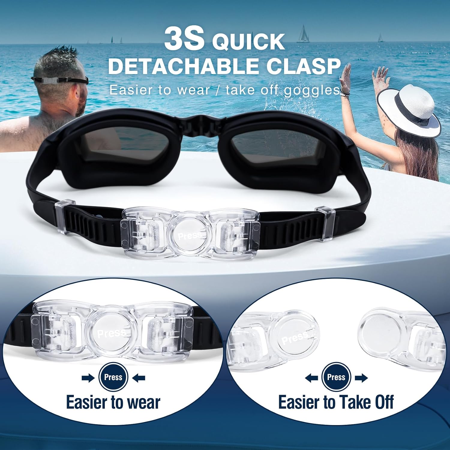 Thumbnail 5 de Dizokizo Schwimmbrille AntiâFog UV Schutz đ