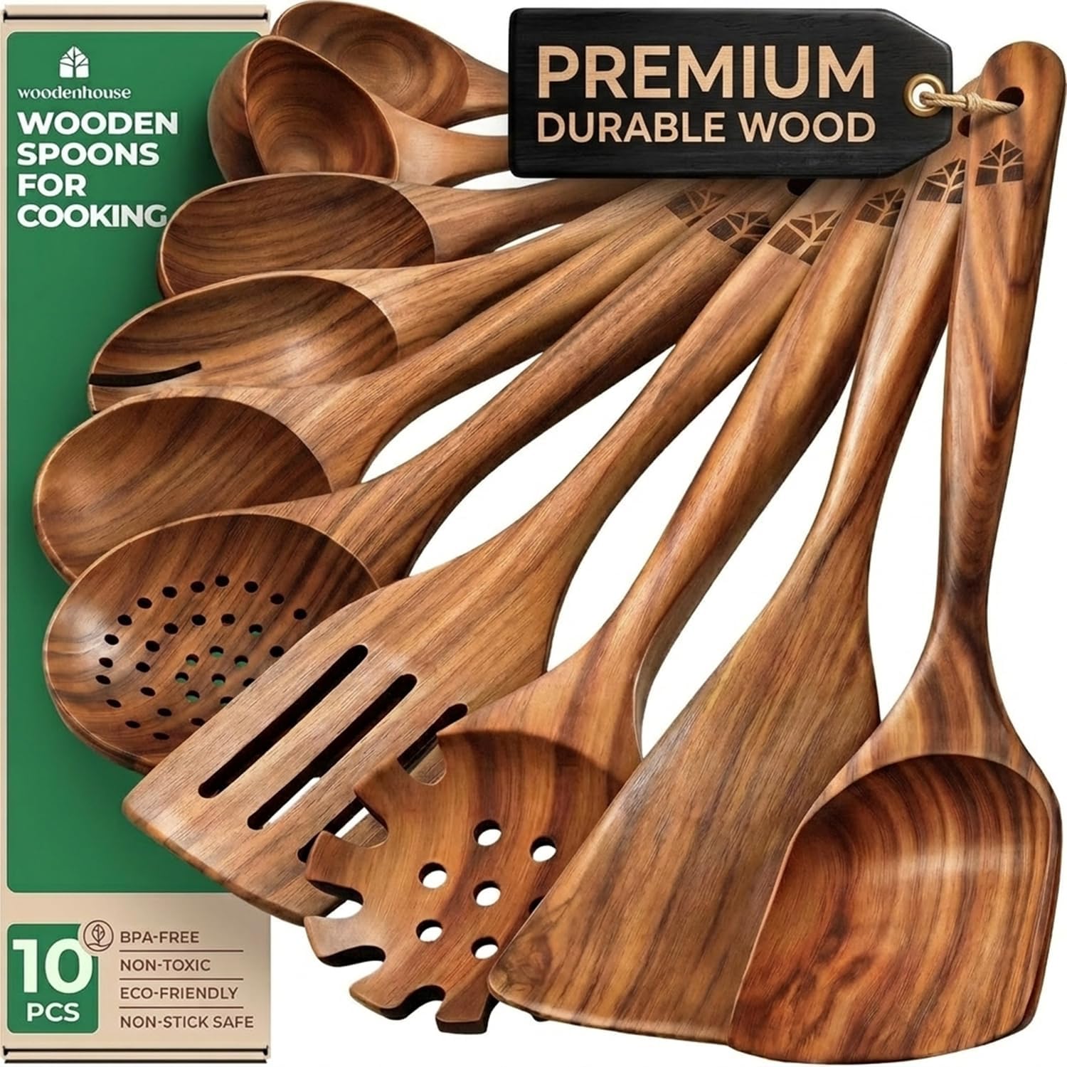 Thumbnail 6 de Wooden Spoons 6-Piece Utensil Set 🍴