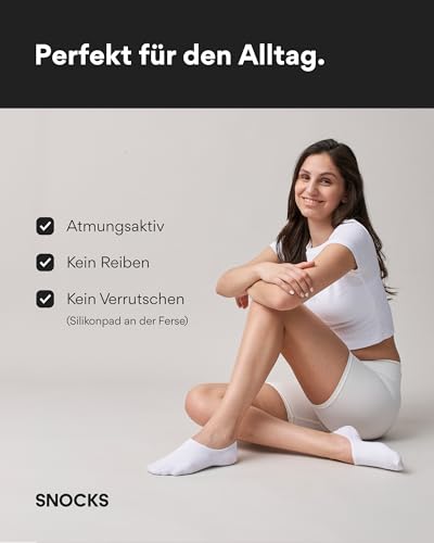 Detalle 2 de Snocks Füßlinge Damen & Herren aus Bio-Baumwolle, 6 Paar – unsichtbar im Schuh