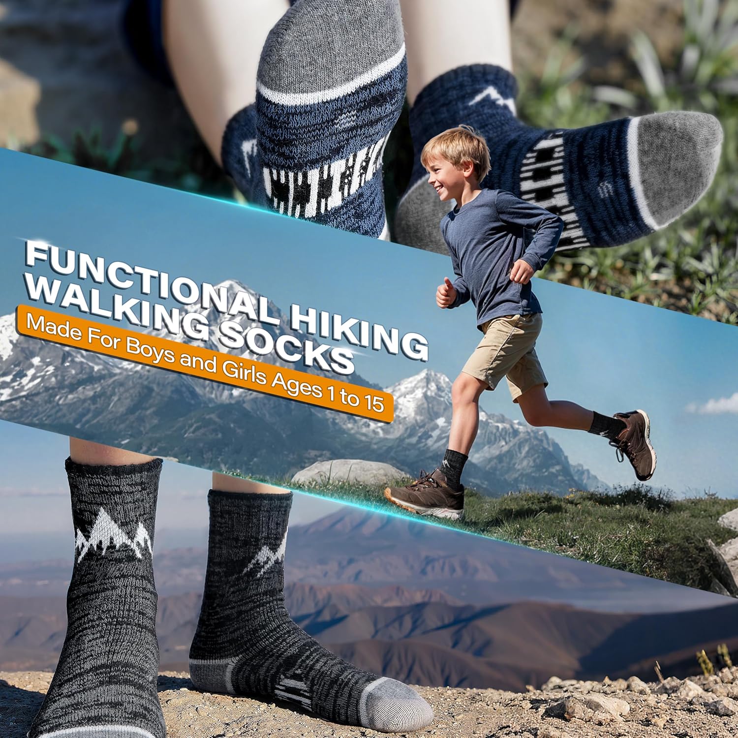 Thumbnail 4 de ANTSANG Kids Merino Wool Socks 6-Pack