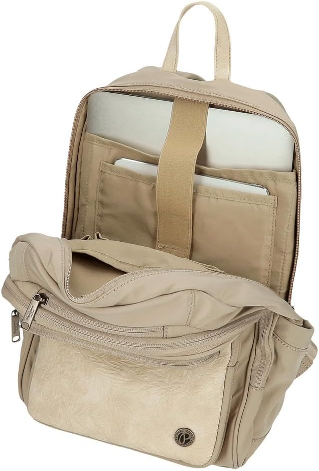 Detalle 2 de Pepe Jeans Jana Mochila 9,25 L beige para portátil
