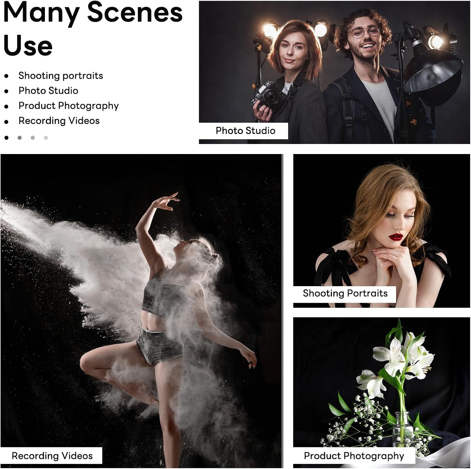 Thumbnail 5 de Heysliy Black Screen Backdrop 1.5x2m Photography Background