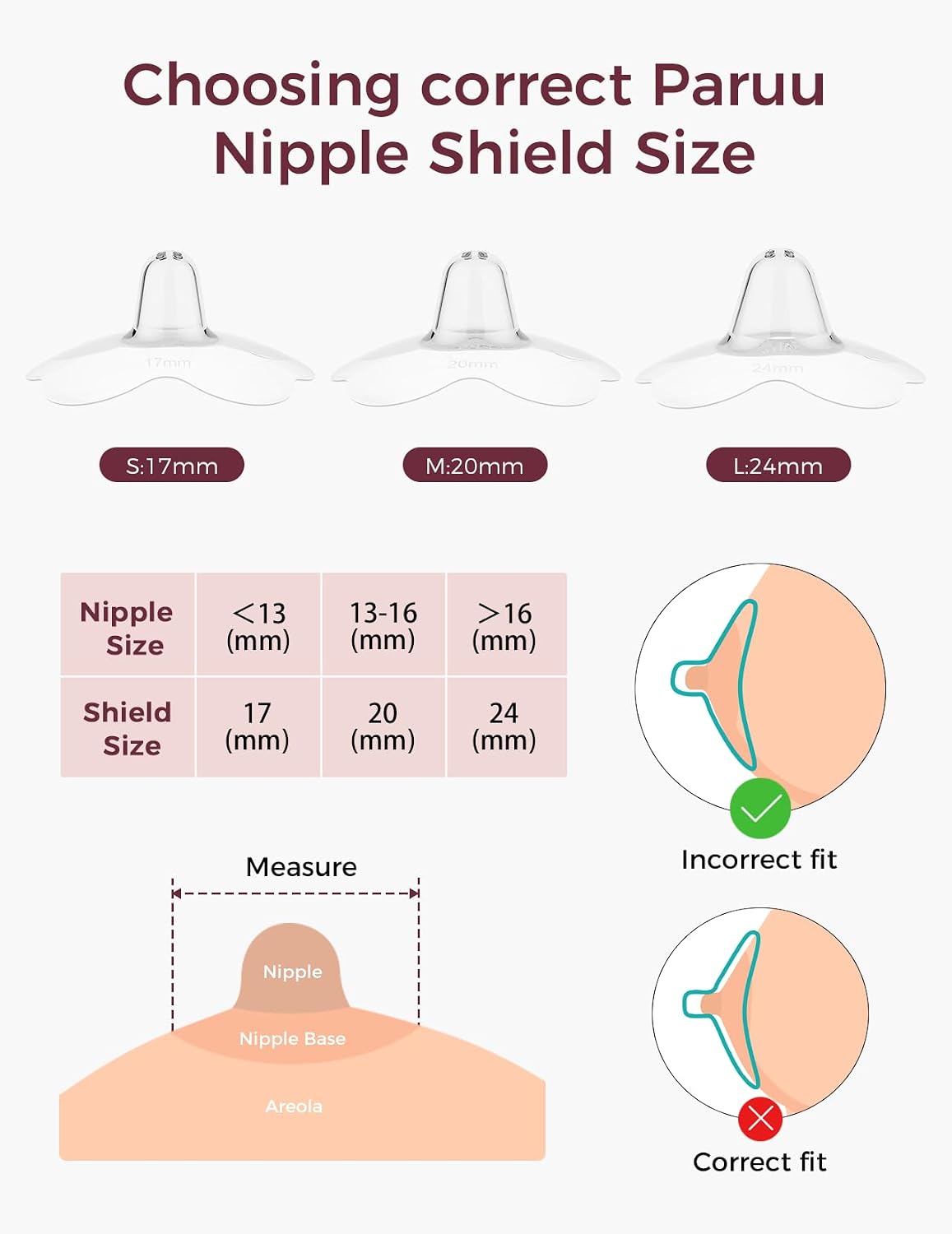 Detalle 2 de Momcozy 24mm Flower-Shaped Nipple Shields for Breastfeeding