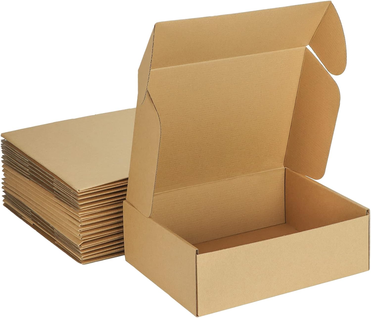 HORLIMER 20 Pack Shipping Boxes (Brown) Corrugated Kraft Cardboard Parcel Boxes, 30.5 x 22.9 x 10.2cm