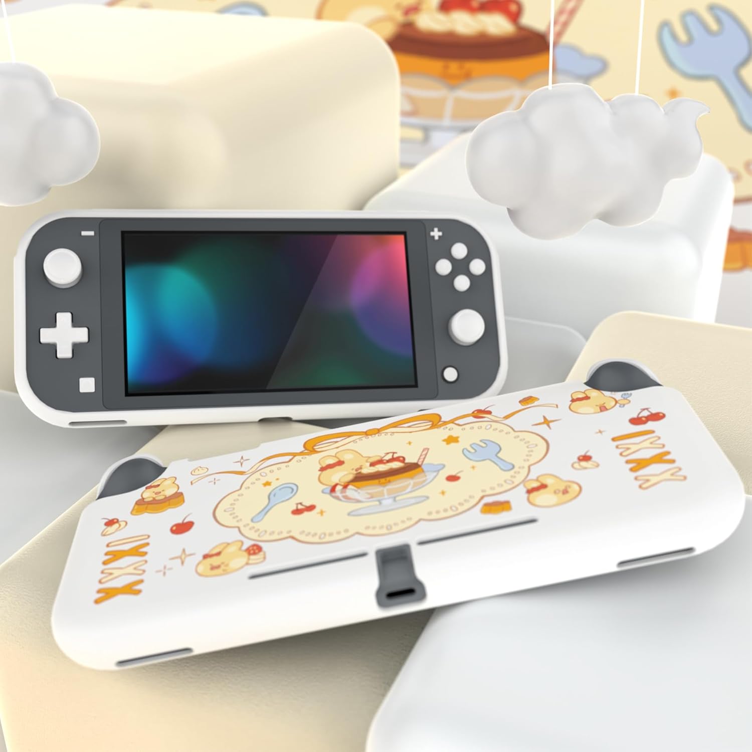 Thumbnail 3 de playvital Custom Protective Case for Nintendo Switch Lite – Soft TPU Slim Cover (Pudding Rabbit)