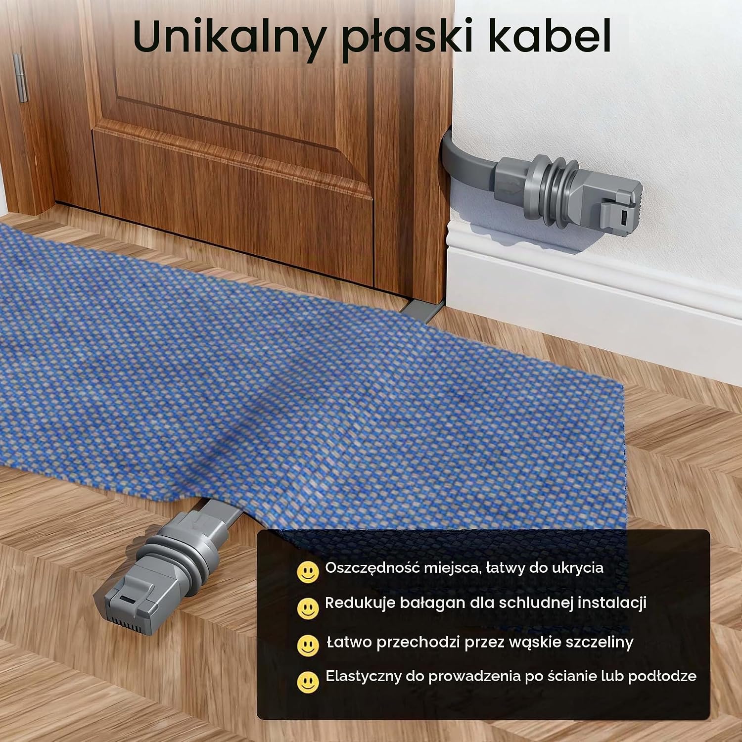 Thumbnail 2 de Elfcam płaski kabel Ethernet Cat 6A 30 m, RJ45, IP68 do Starlink