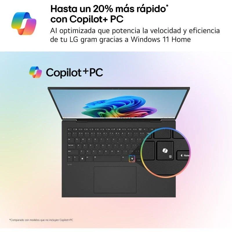 Detalle 2 de LG Gram Pro 16Z90U-K.AUB5BN: portátil ultraligero de 16" con Intel Arc B390 y 32 GB de RAM