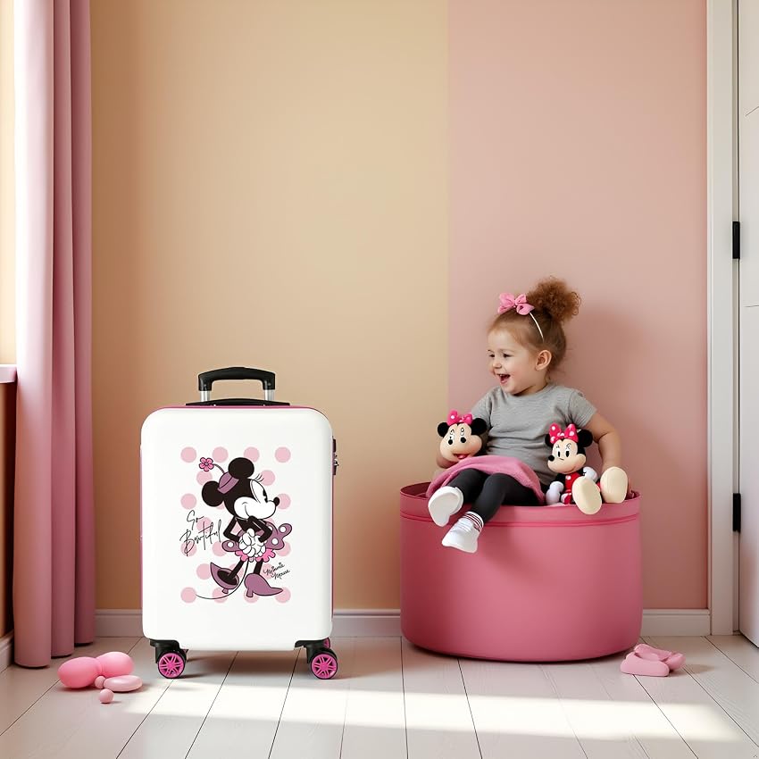 Detalle de Disney Have a Good Time Minnie So Beautiful Maleta cabina 35 L Rosa