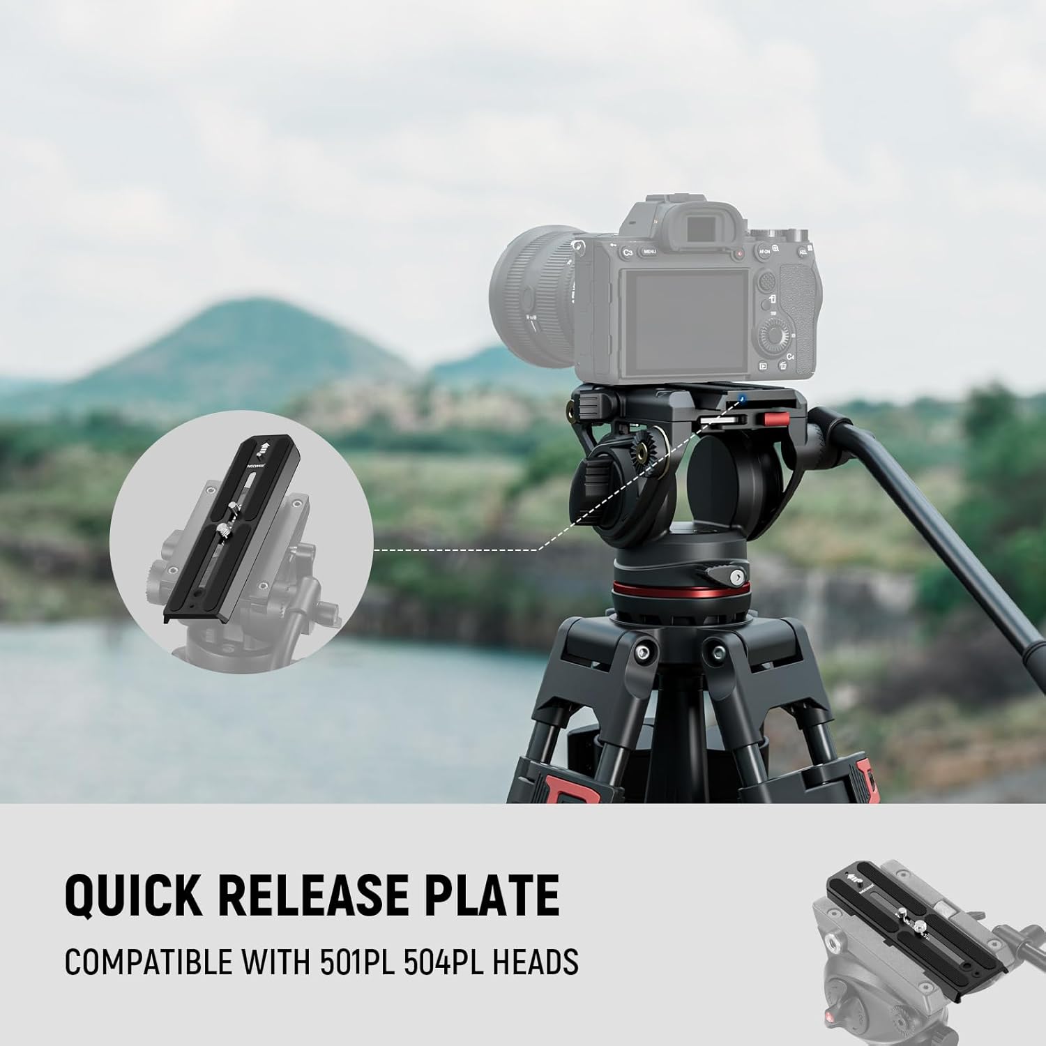 Thumbnail 5 de NEEWER 501PL piastra a sgancio rapido per treppiede (estesa 16 cm) compatibile con Manfrotto 501PL