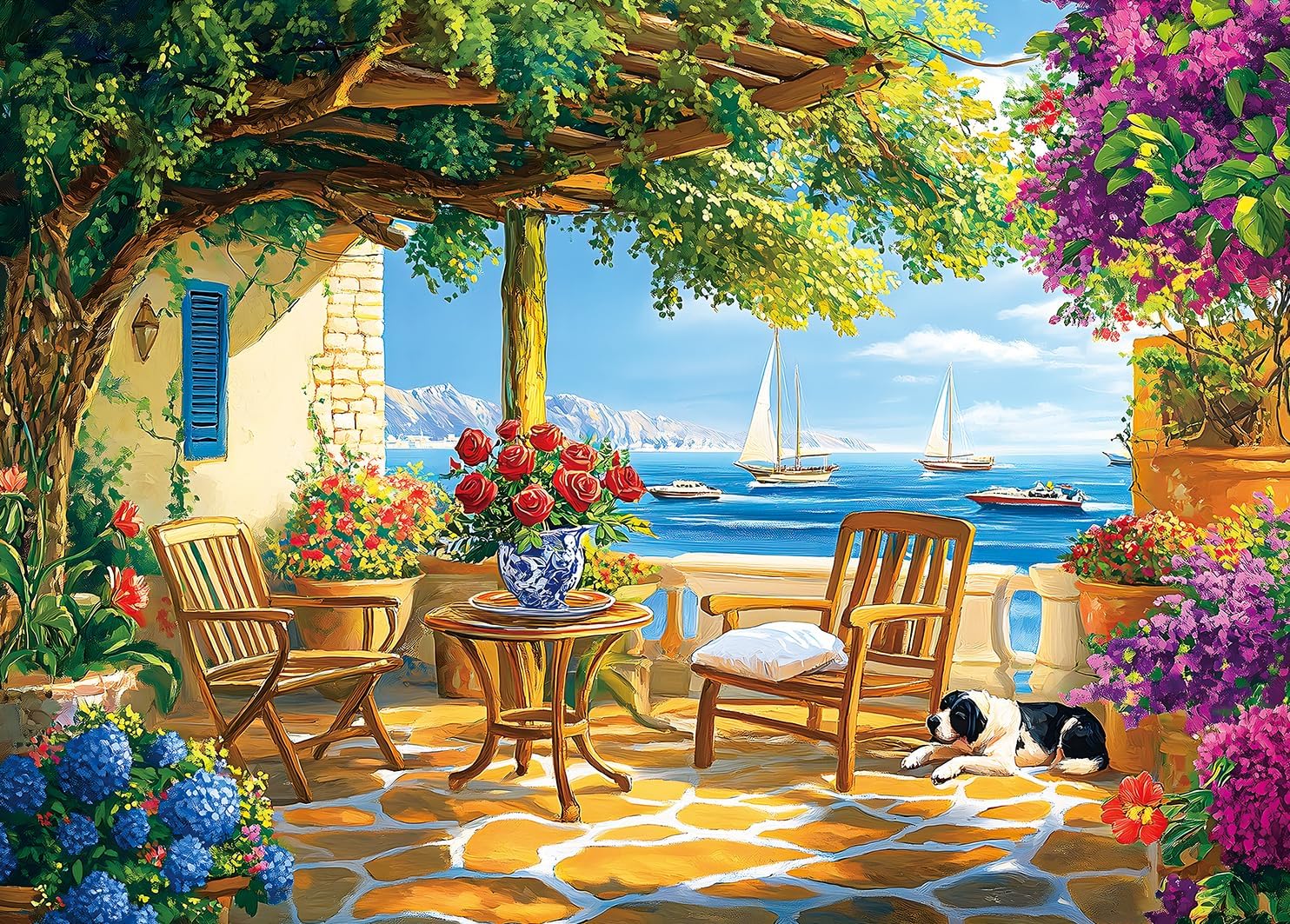 Thumbnail 6 de Puzzle 1000 Teile für Erwachsene – klassisches Lernspiel, Strandmotiv, Geschenkidee